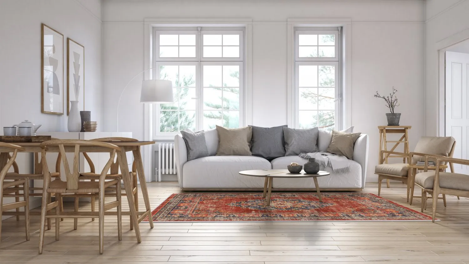 Wilton rug - Soussi (red/multi)