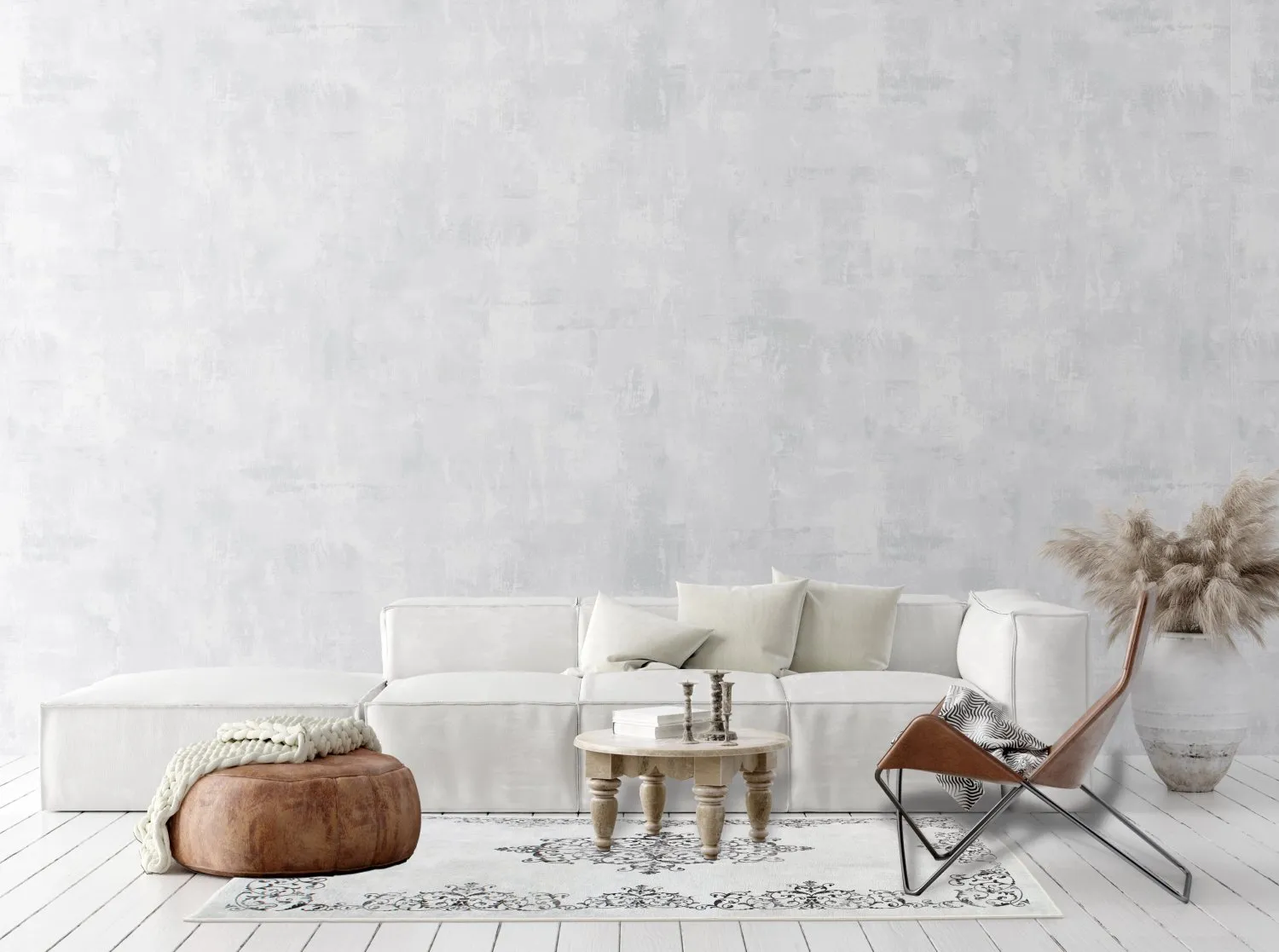Wilton rug - Santi (white/black)
