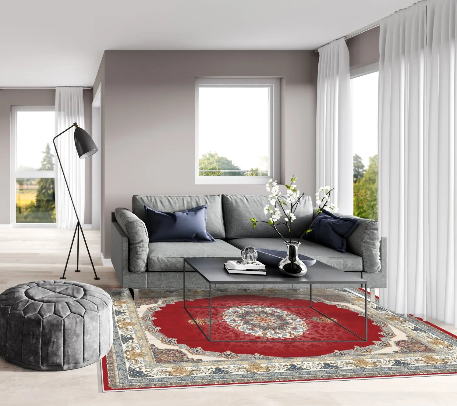 Wilton rug - Lukla (red)
