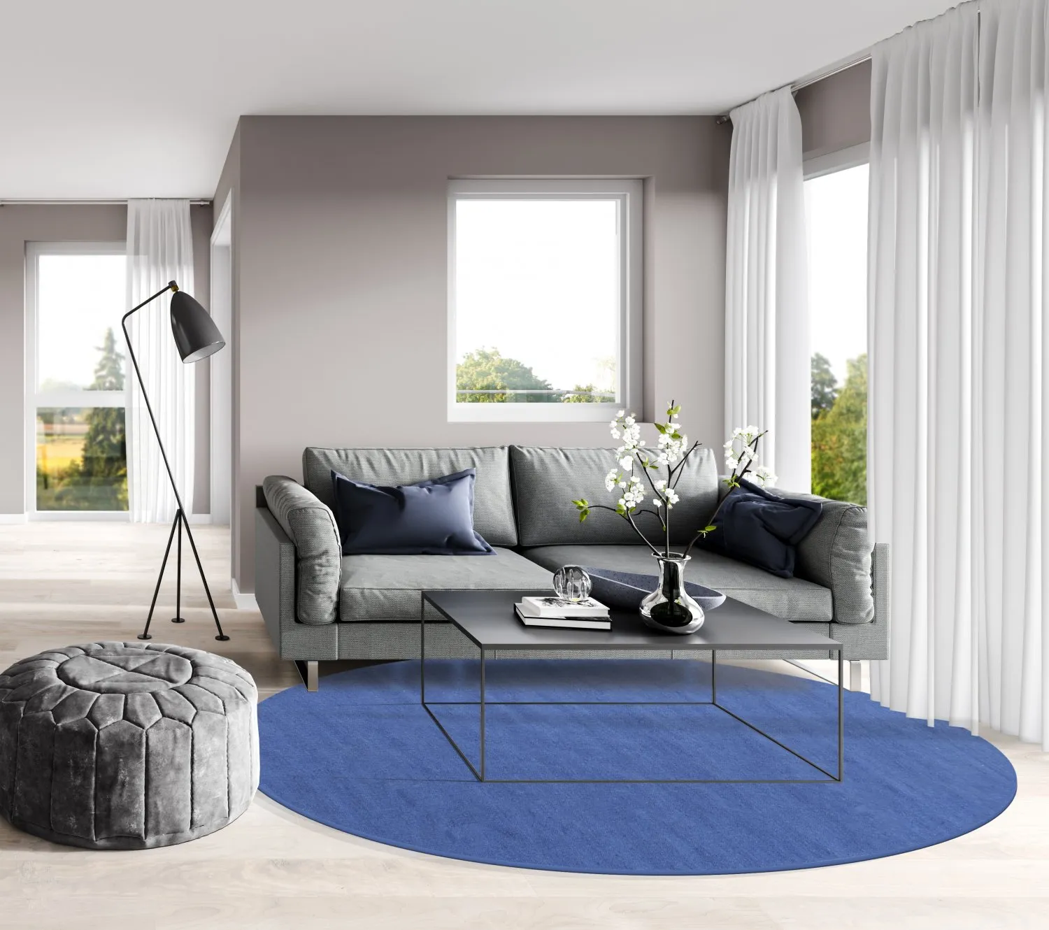 Round rug - Hamilton (Classic Blue)