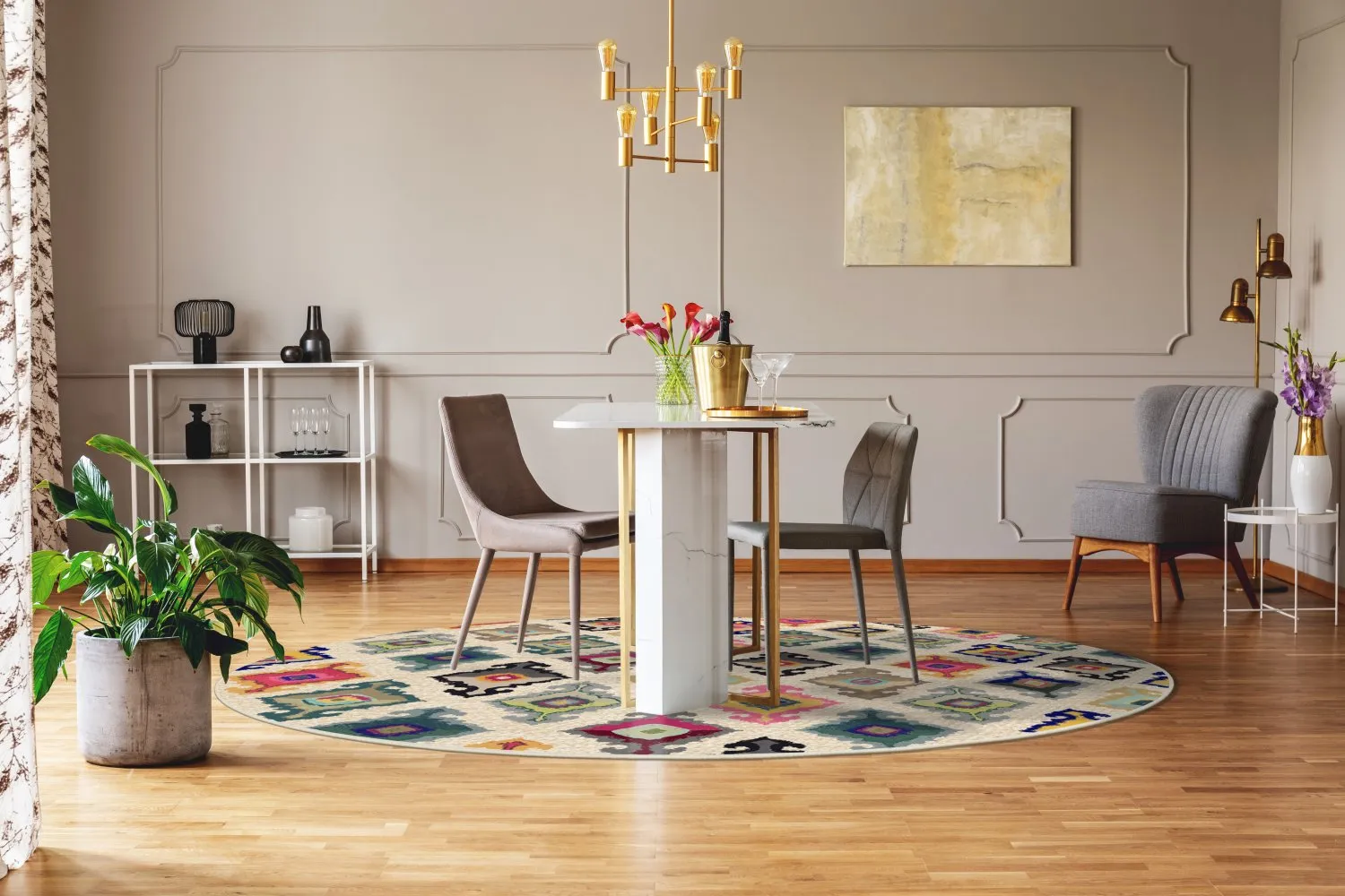 Round rug - Isparta (multi)