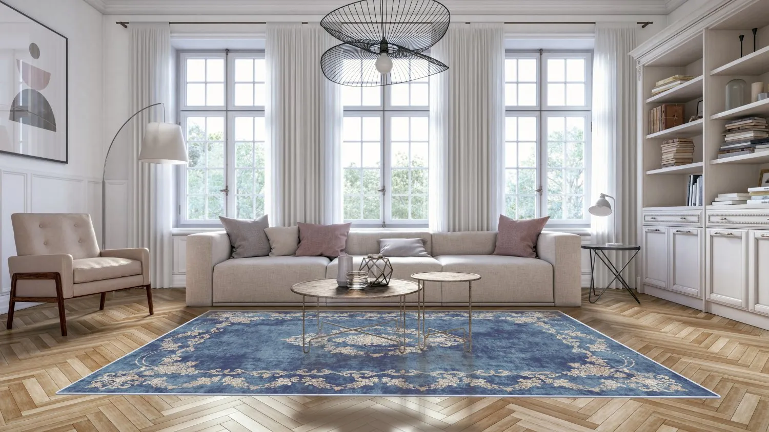 Wilton rug - Taknis (blue)