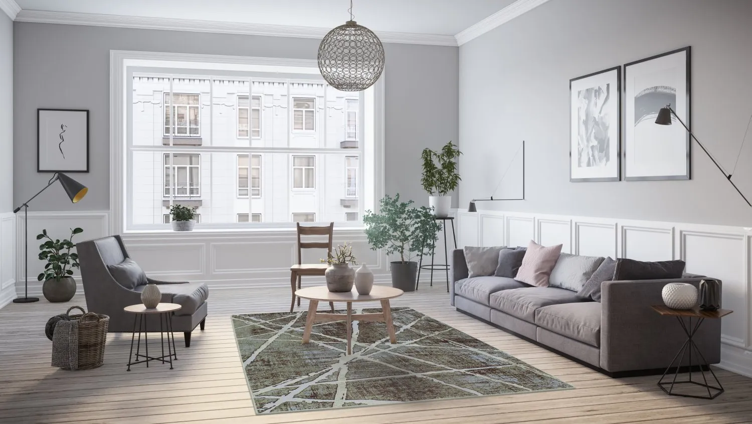 Wilton rug - Lagos (grey)