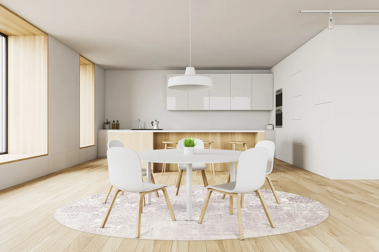 Round rug - Abyar (pink)