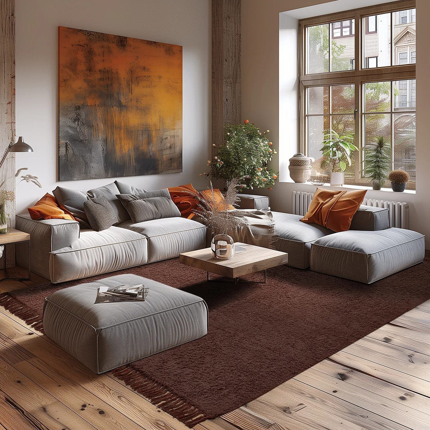 Shaggy rugs - Alba Natural Cotton Shaggy (brown)