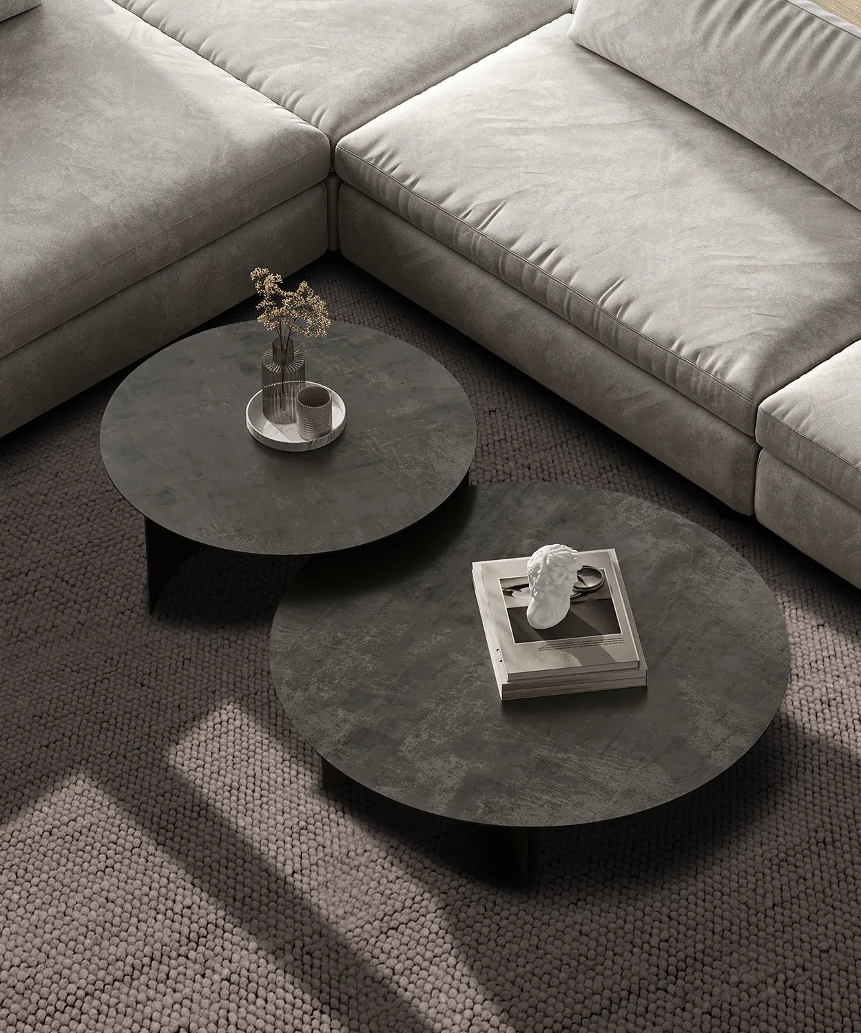 Round rug - Avafors Wool Bubble (brown)