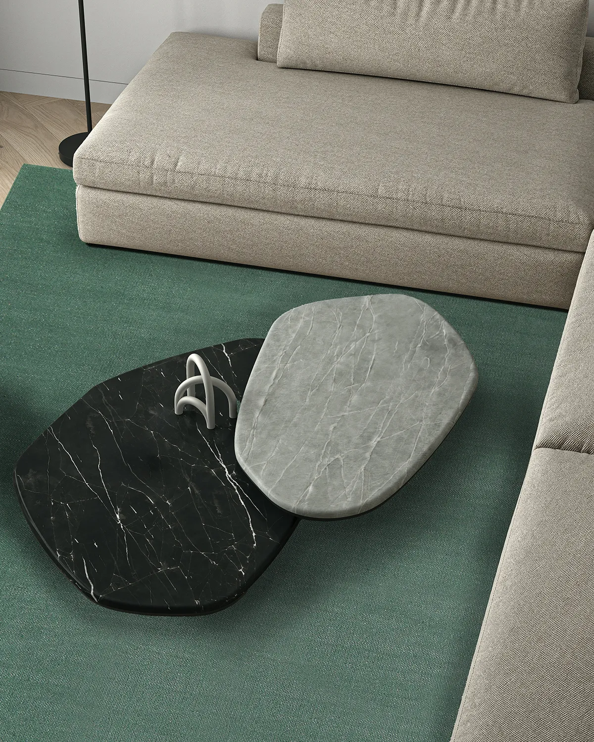 Cotton rug - Billie (green)