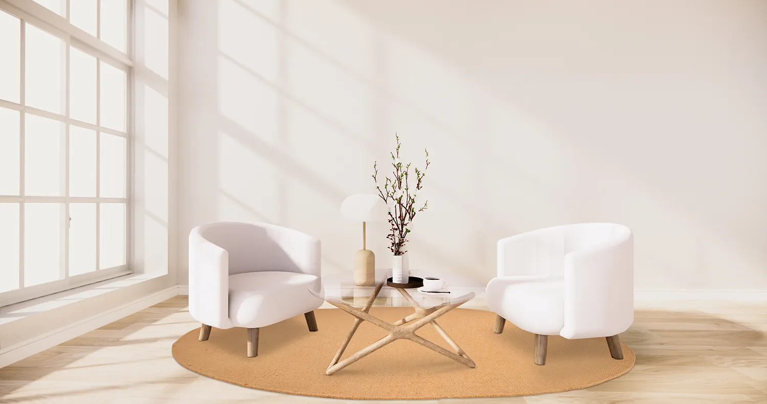 Round cotton rug - Billie (orange)