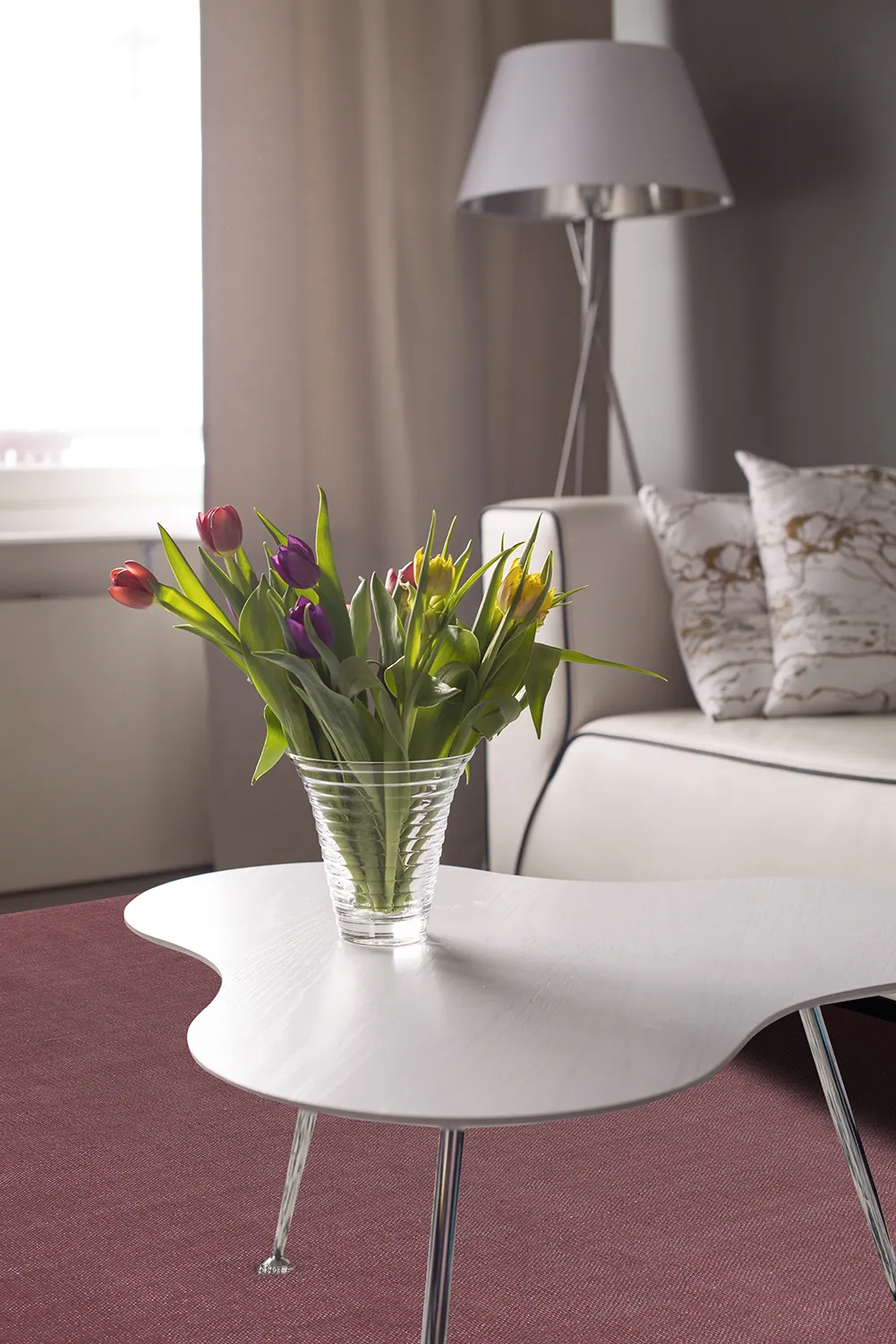 Cotton rug - Billie (burgundy)