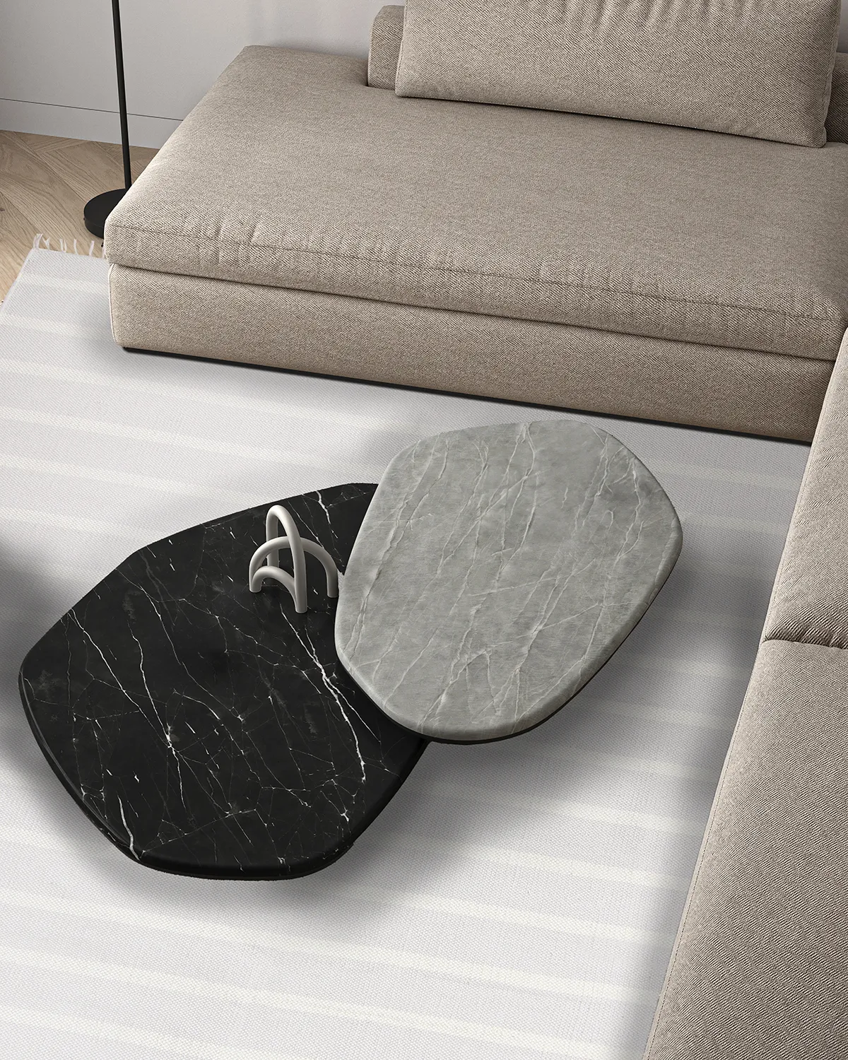 Cotton rug - Helle (grey)