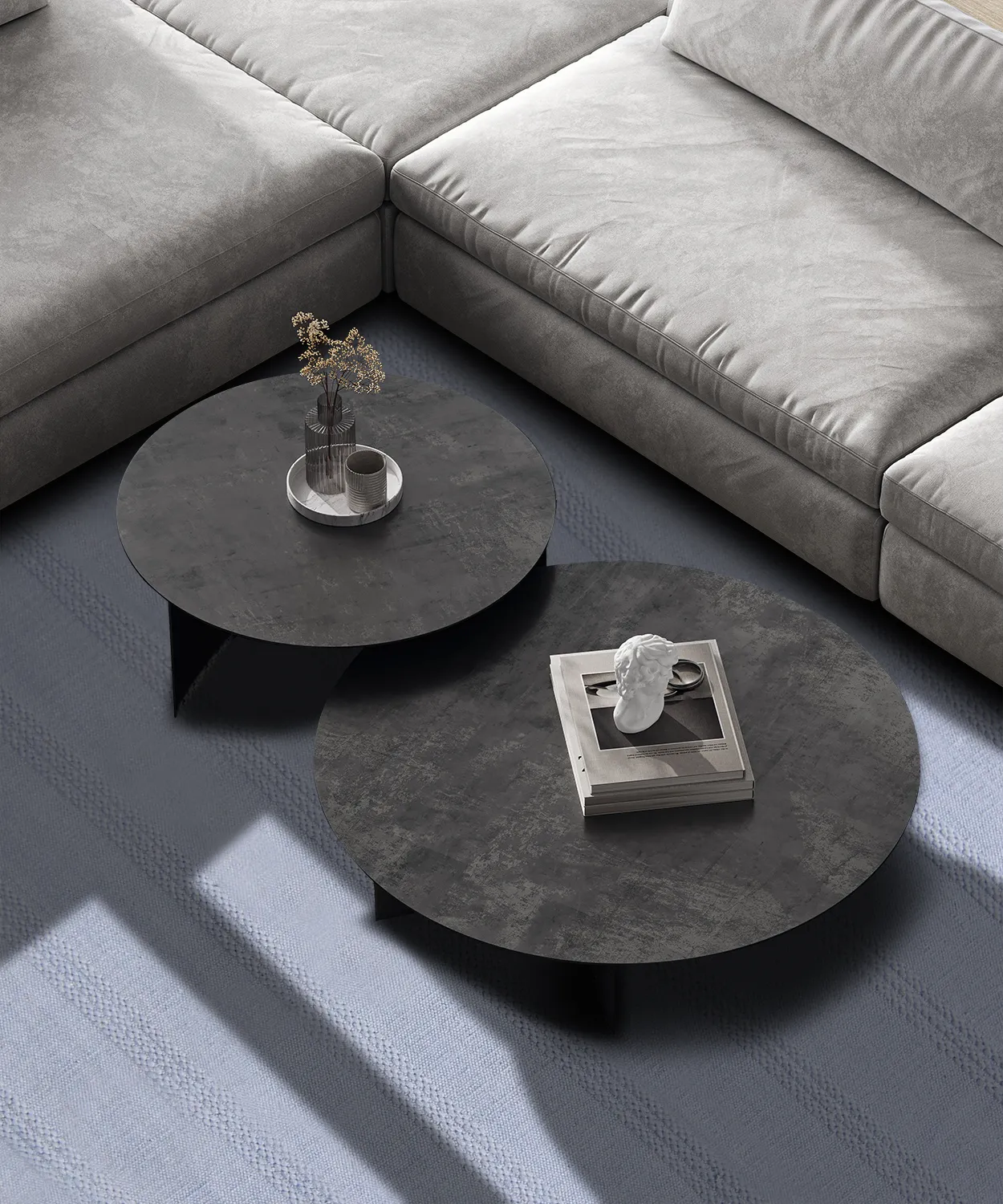 Cotton rug - Lilje (blue)