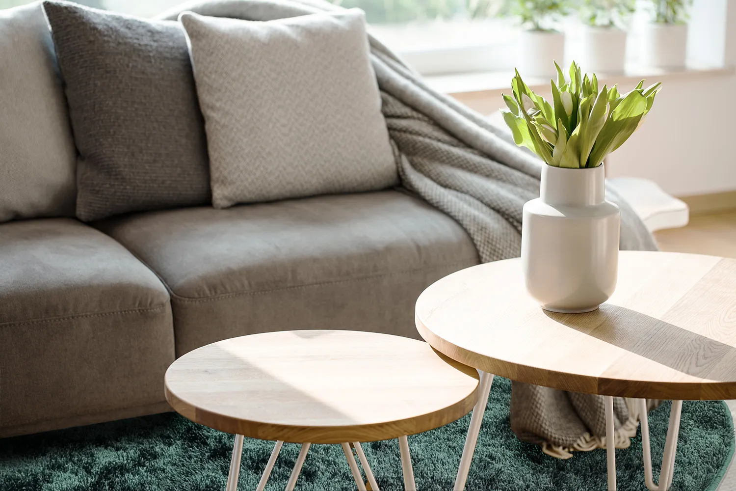 Round rugs - Cosy (dark green)