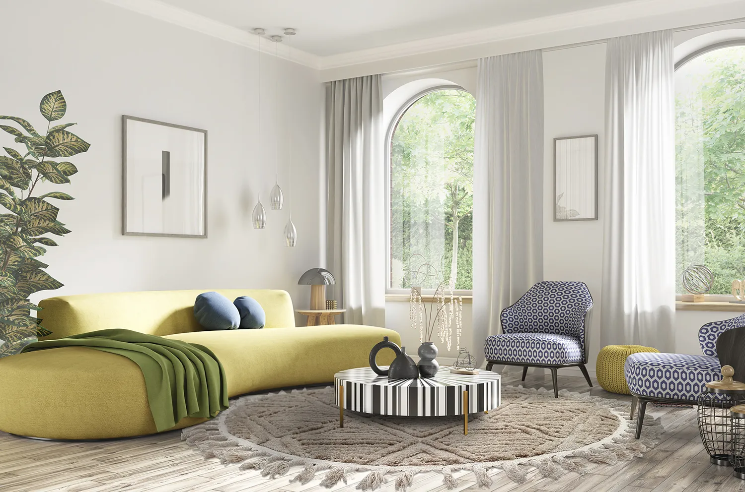 Round rug - Dover (beige)