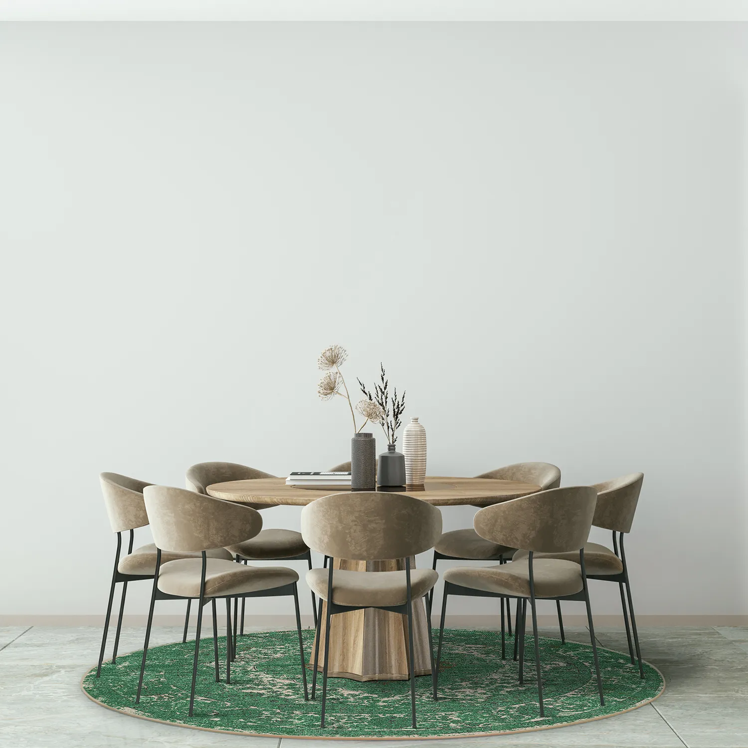 Round rug - Lainey (green)