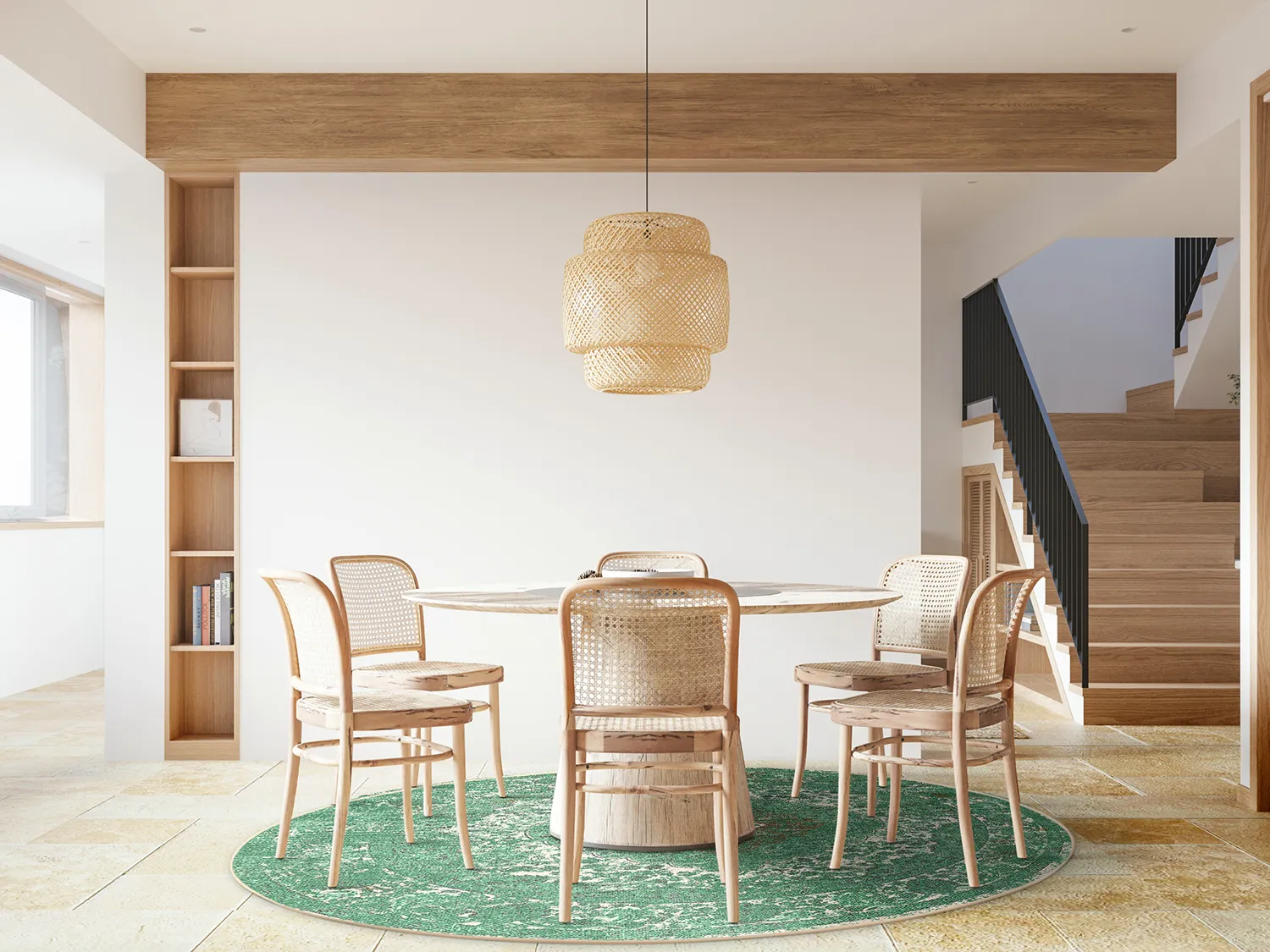 Round rug - Lainey (green)