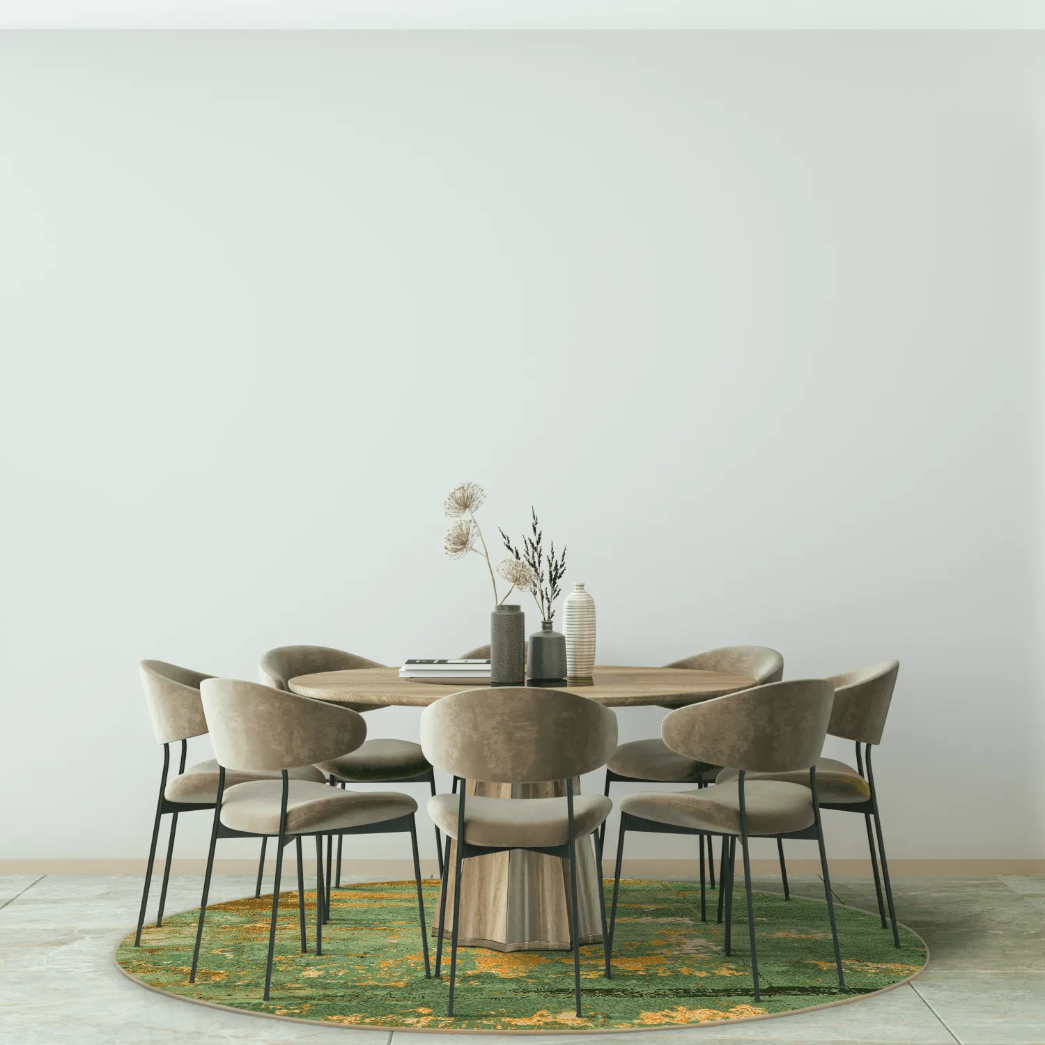 Round rug - Domont (green)