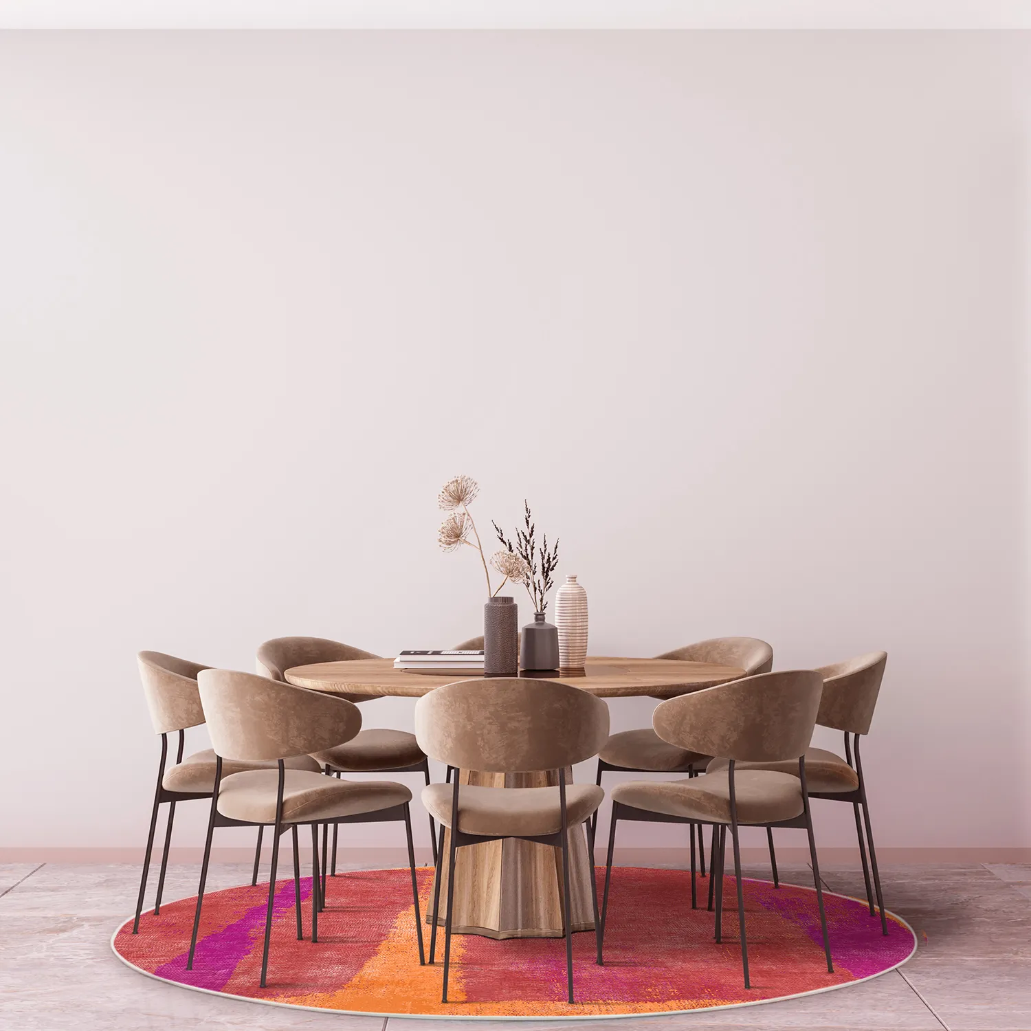 Round rug - Asti (red)