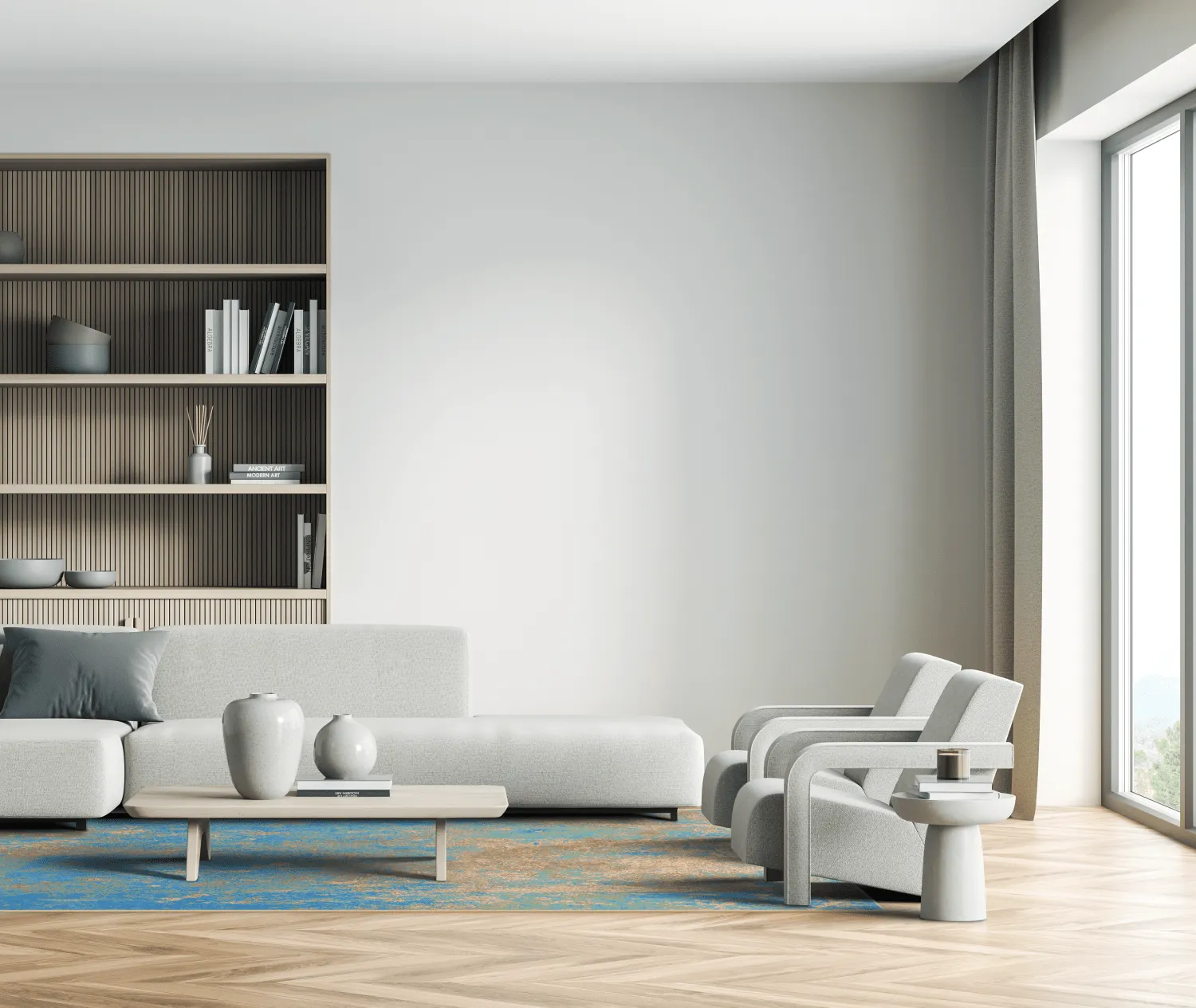 Wilton rug - Pavoa (blue)