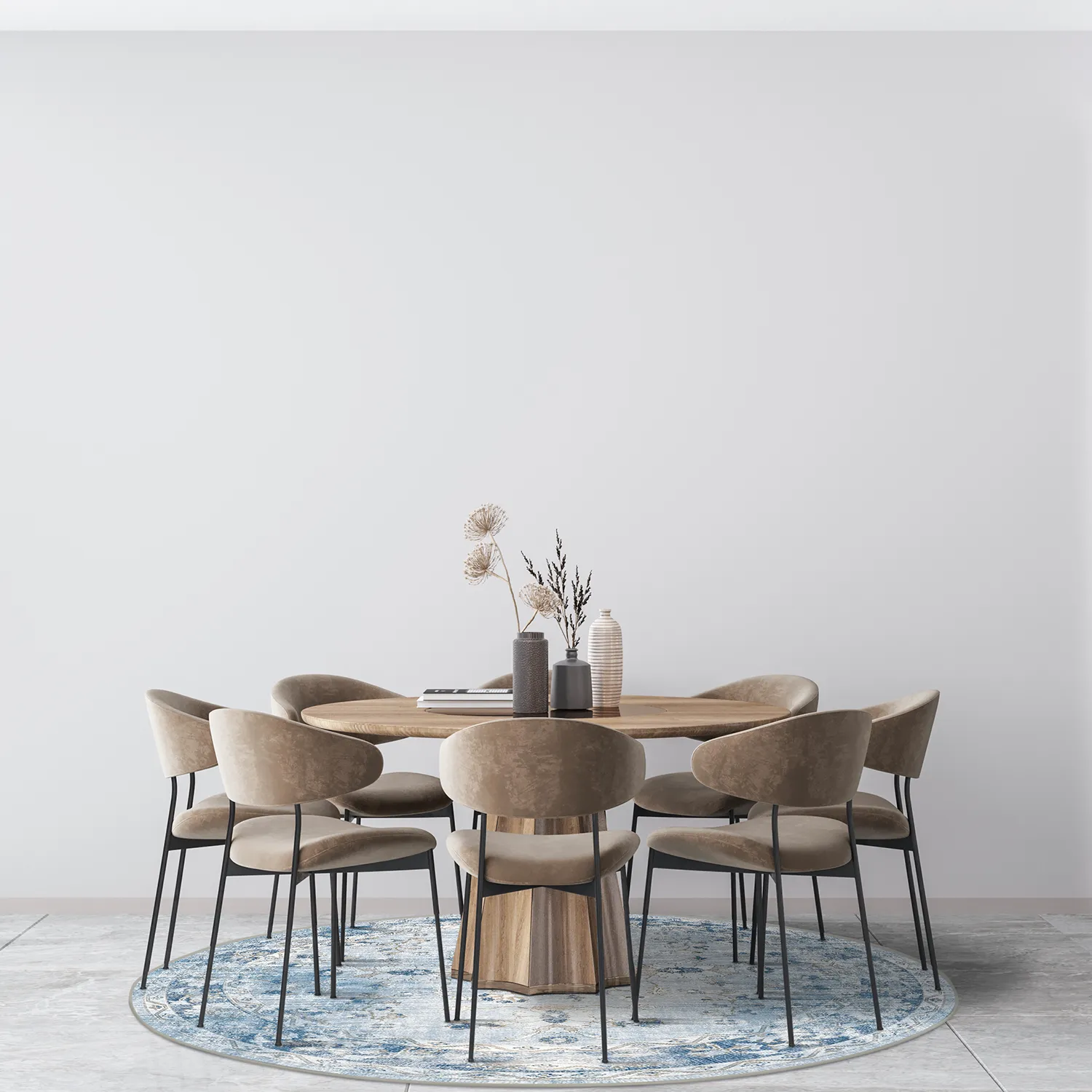 Round rug - Gombalia (light blue)