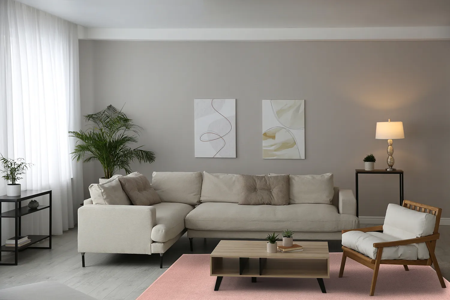 Wool rug - Hamilton (Coral Pink)