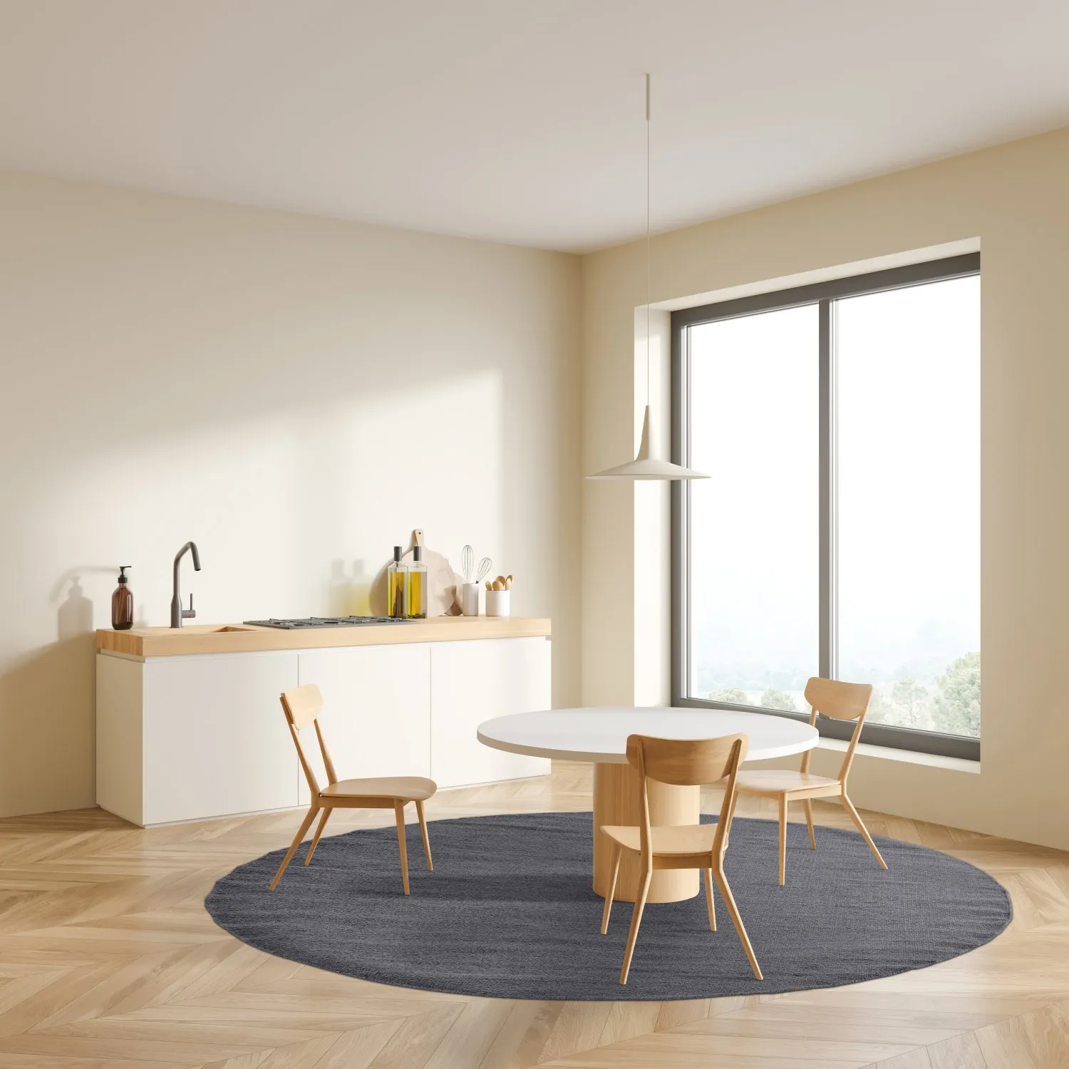 Round rug - Hamilton (Asphalt)