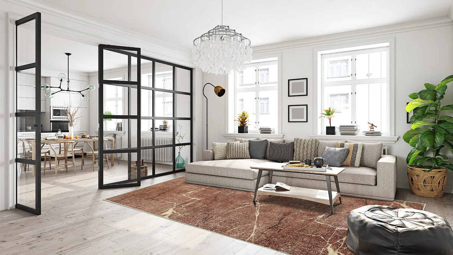Wilton rug - Nara (brown/gold)