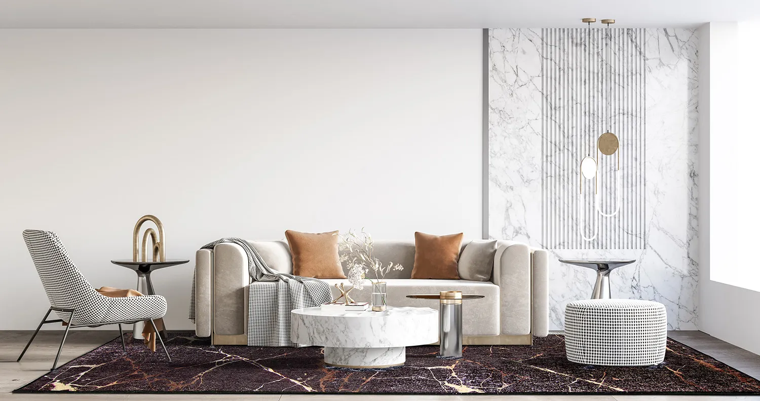 Wilton rug - Nara (black/gold)