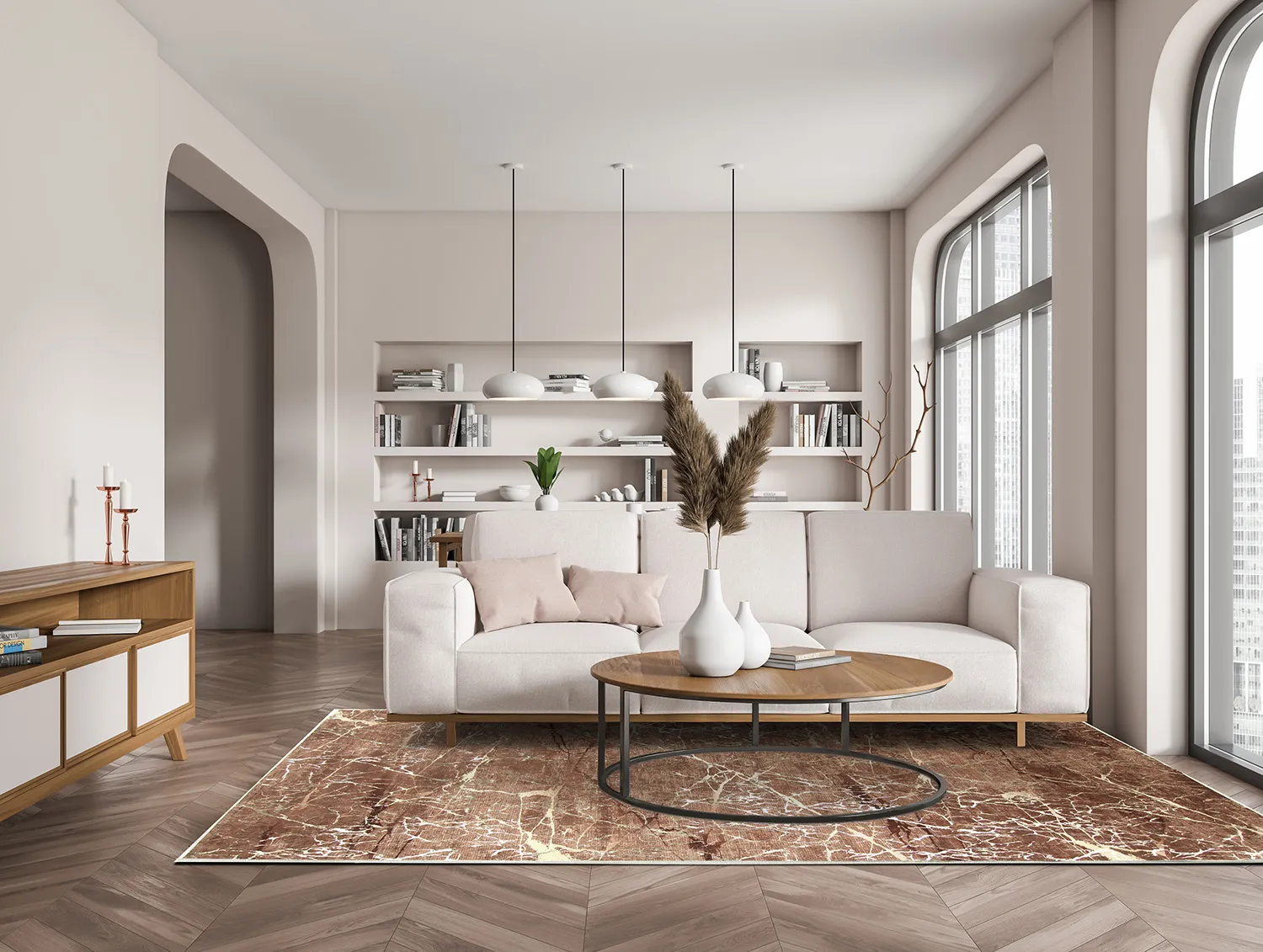 Wilton rug - Alden (brown/gold)