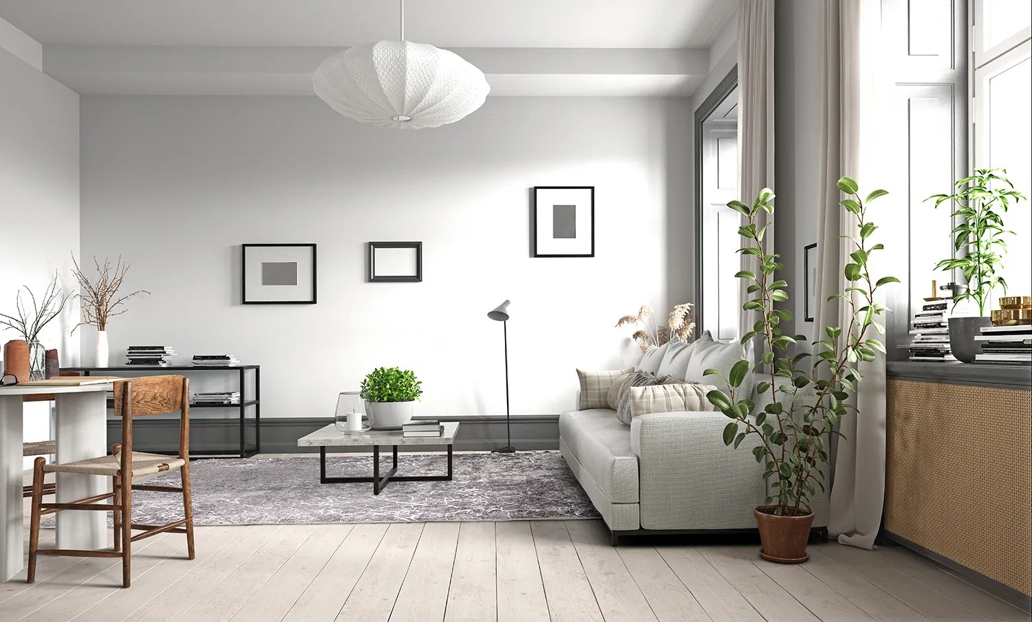 Wilton rug - Zaria (dark grey/silver)