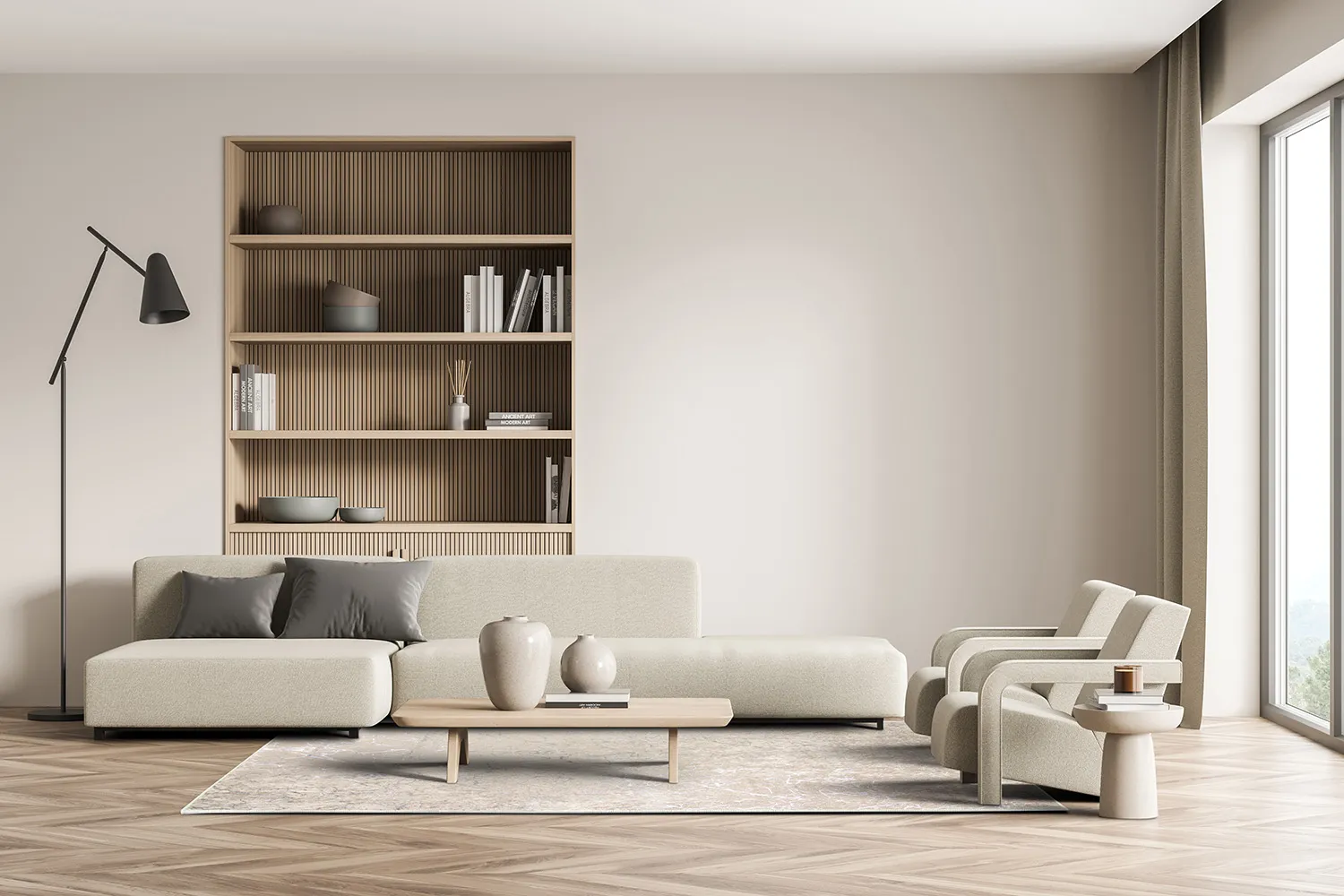 Wilton rug - Zaria (light brown/silver)
