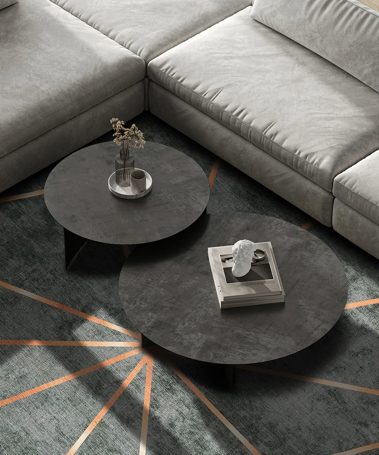 Wilton rug - Bellizzi (green/orange)