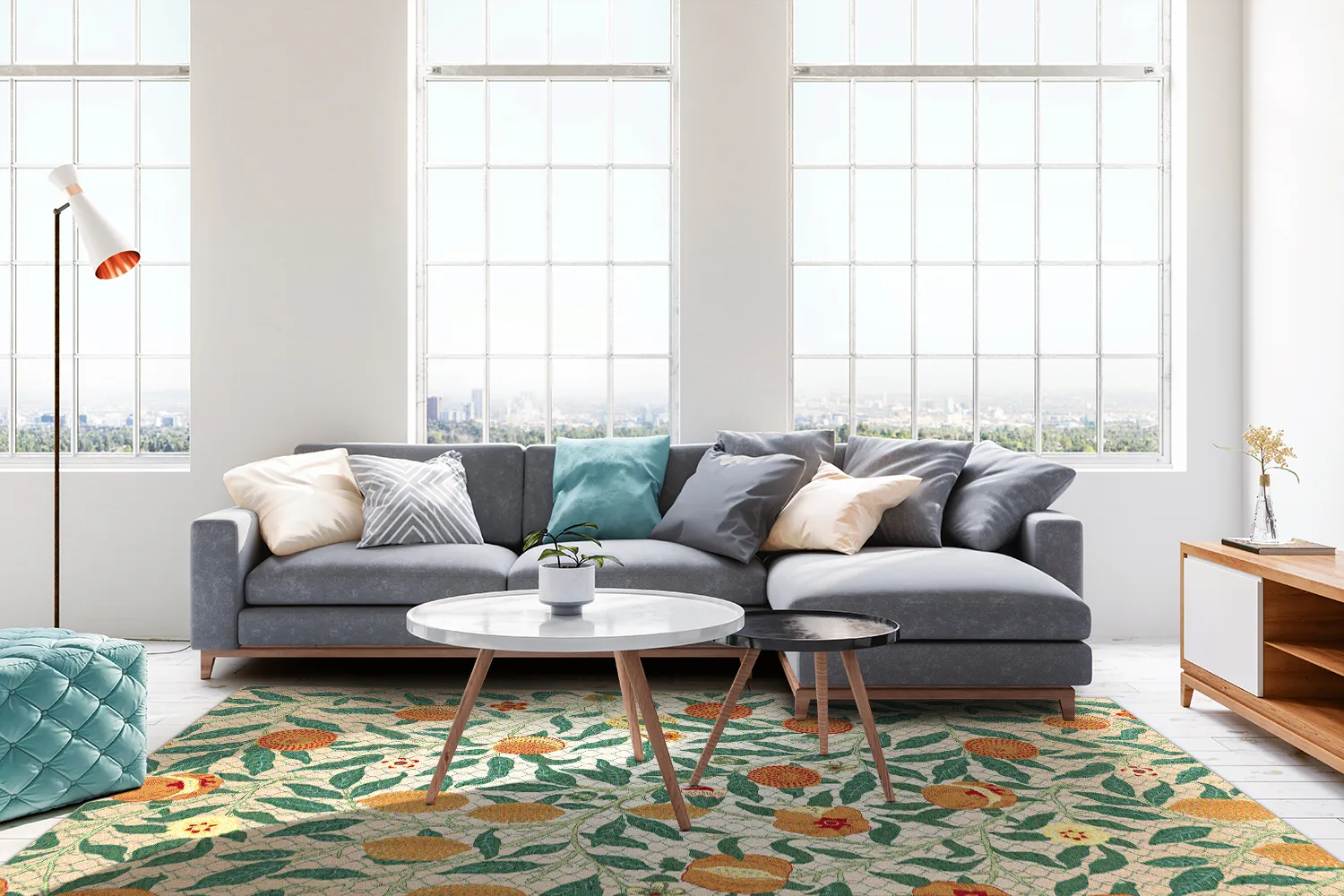 Wilton rug - Cosette (orange/multi)