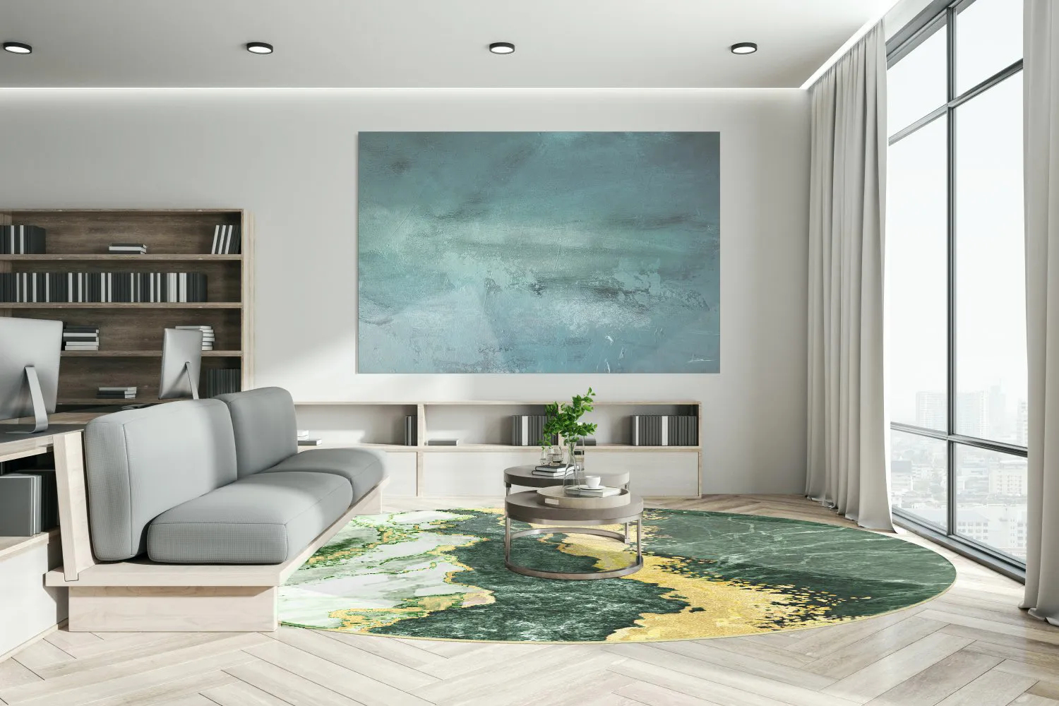 Round rug - Padova (mint)