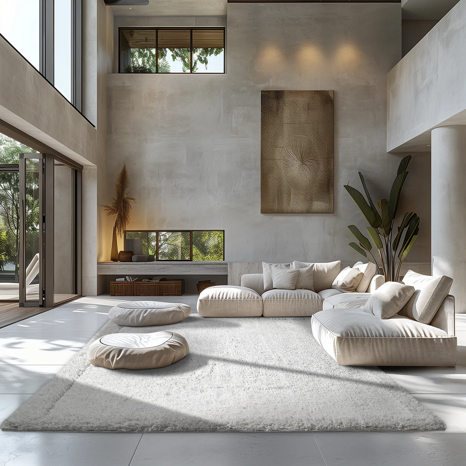 Shaggy rugs - Ebba Natural Cotton Shaggy (offwhite)
