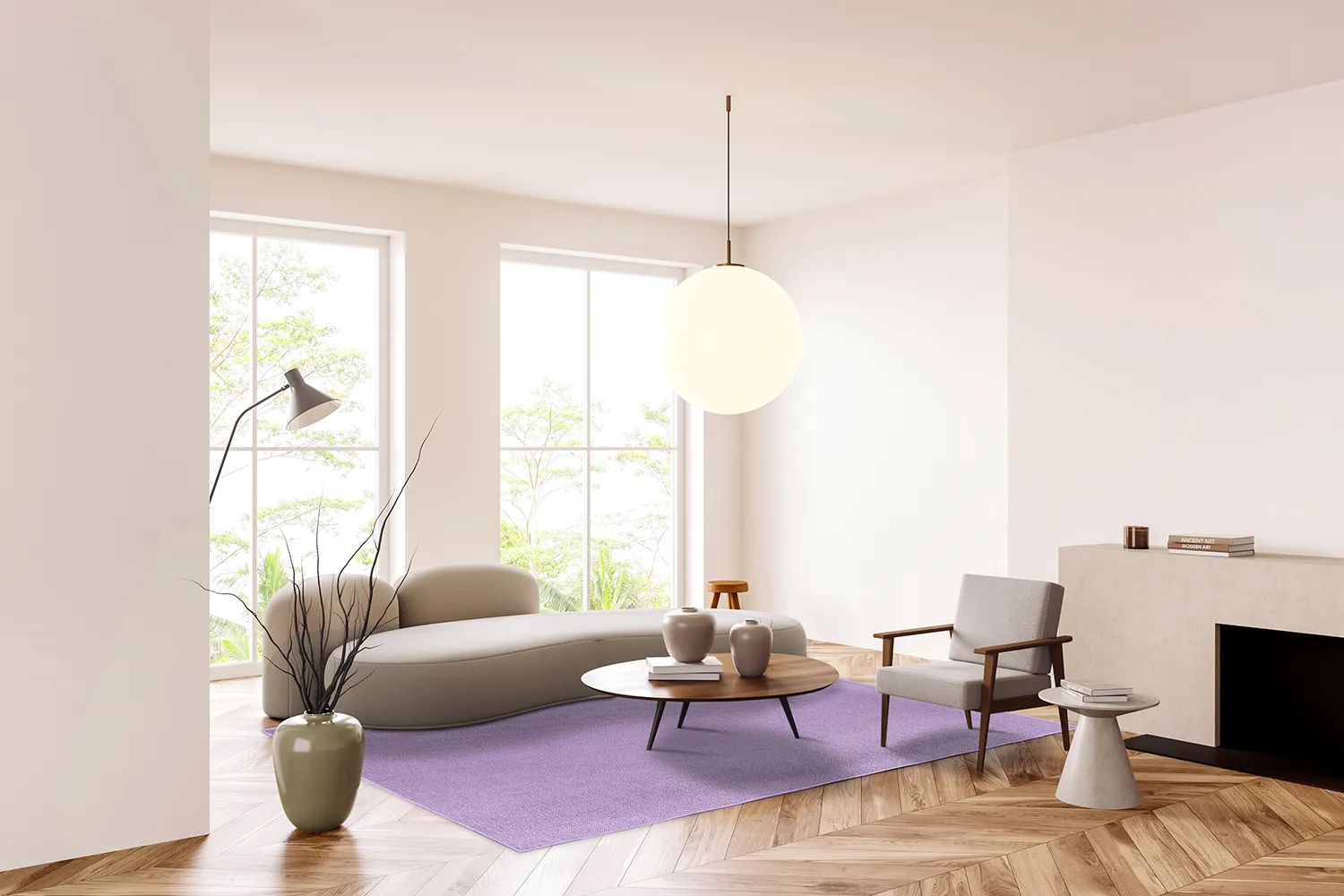 Wool rug - Hamilton (purple)