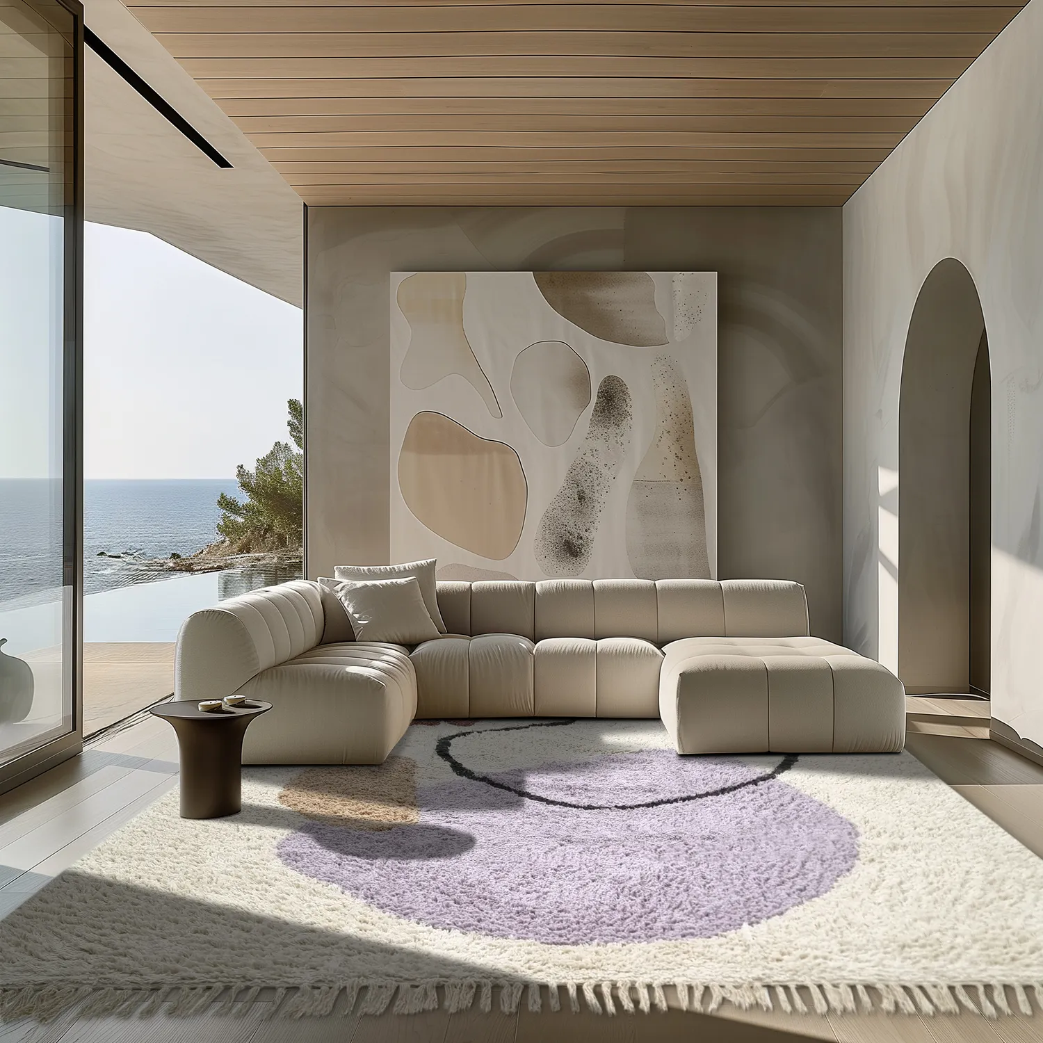 Shaggy rugs - Londa Natural Cotton Shaggy (multi)