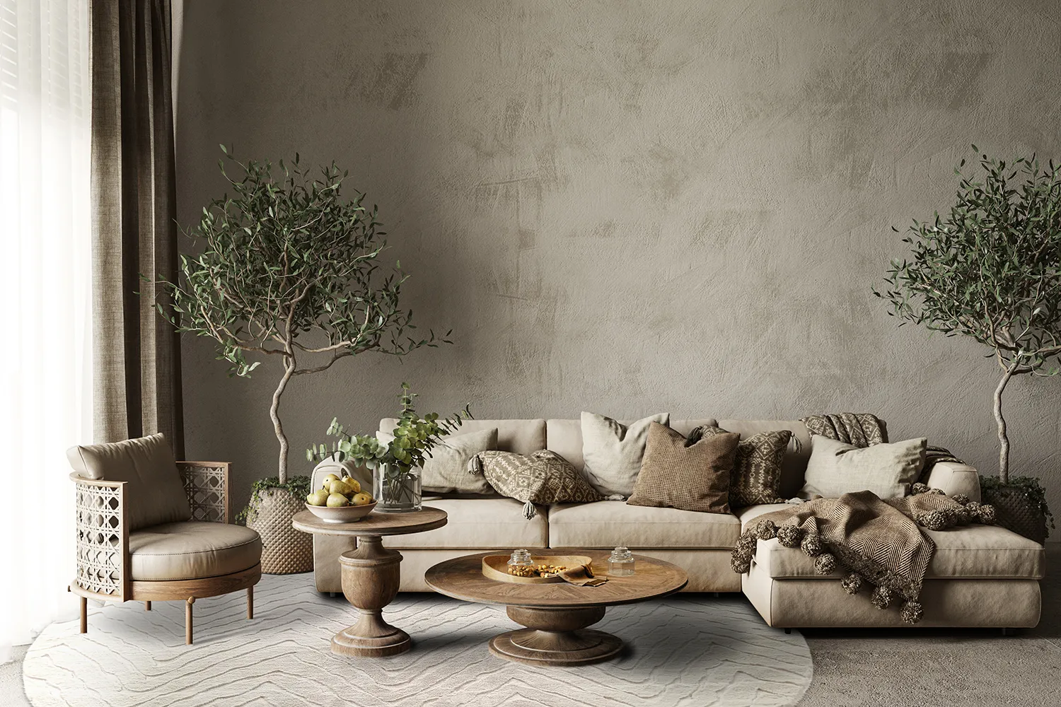 Round rug - Wren (offwhite)