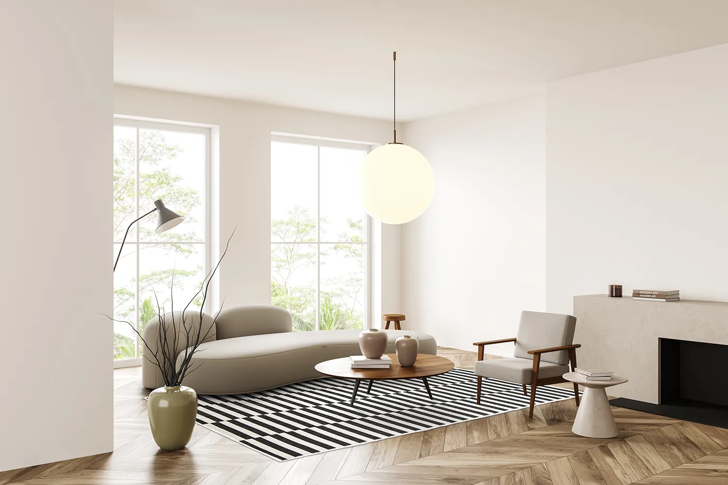 Indoor/Outdoor rug - Otto (black)