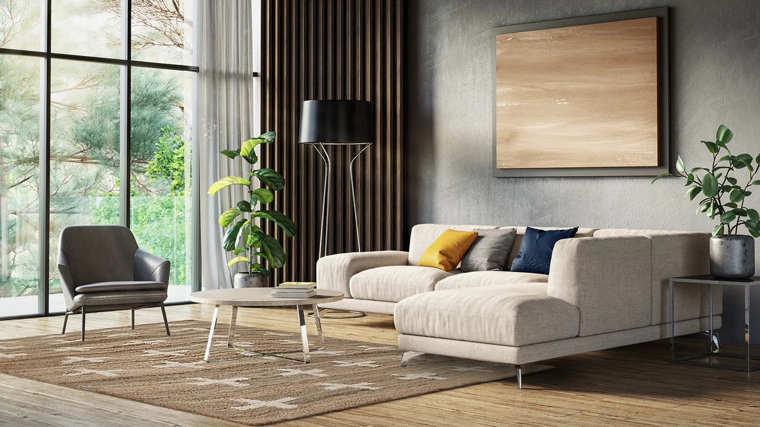 Wool rug - Palma (beige)