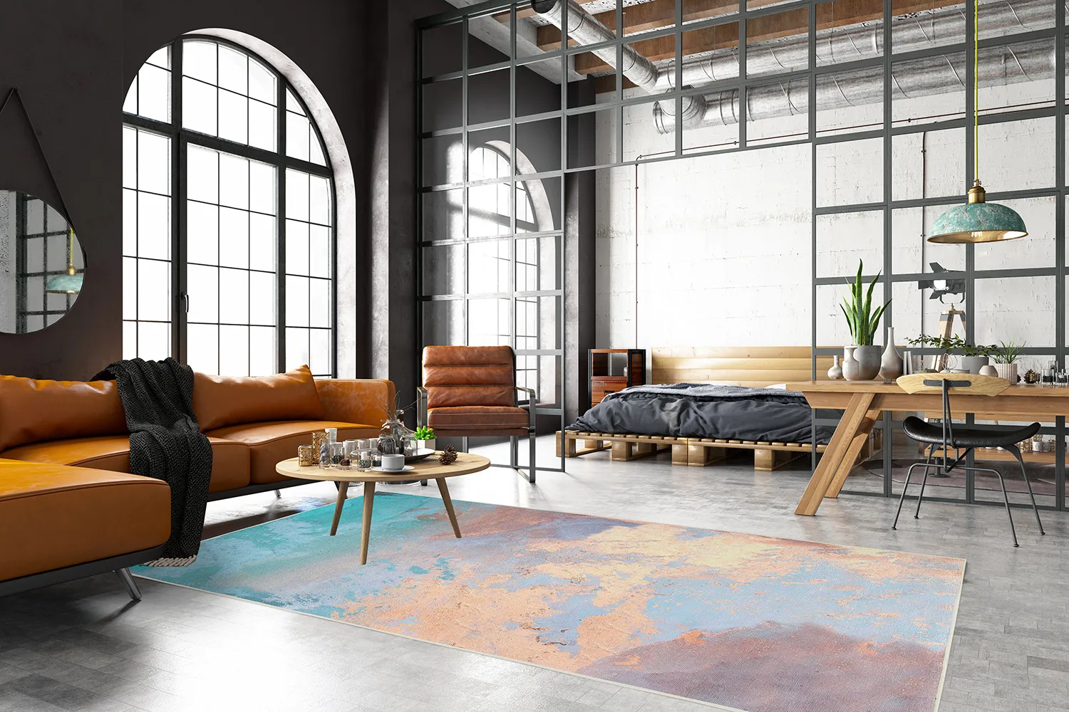 Wilton rug - Pescia (blue/multi)