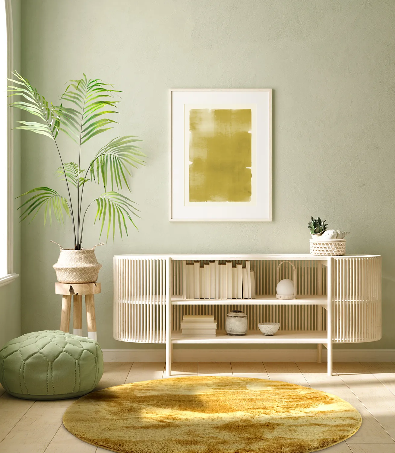 Round rugs - Aranga Super Soft Fur (ochre)