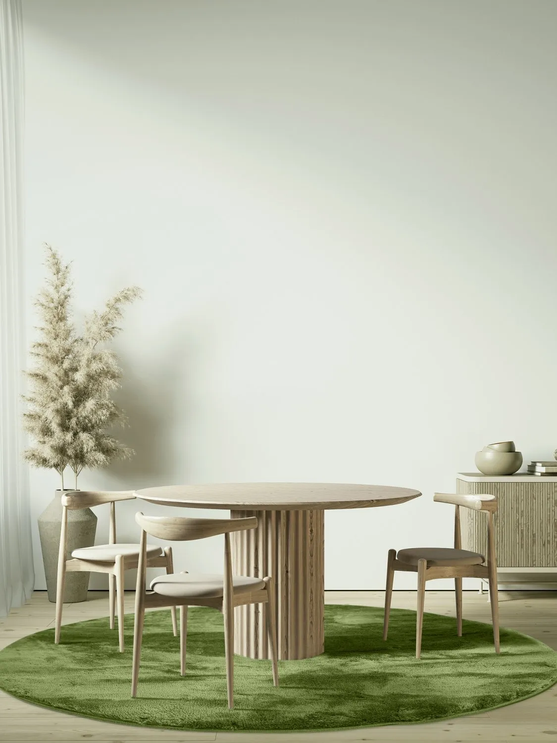 Round rugs - Aranga Super Soft Fur (olive)