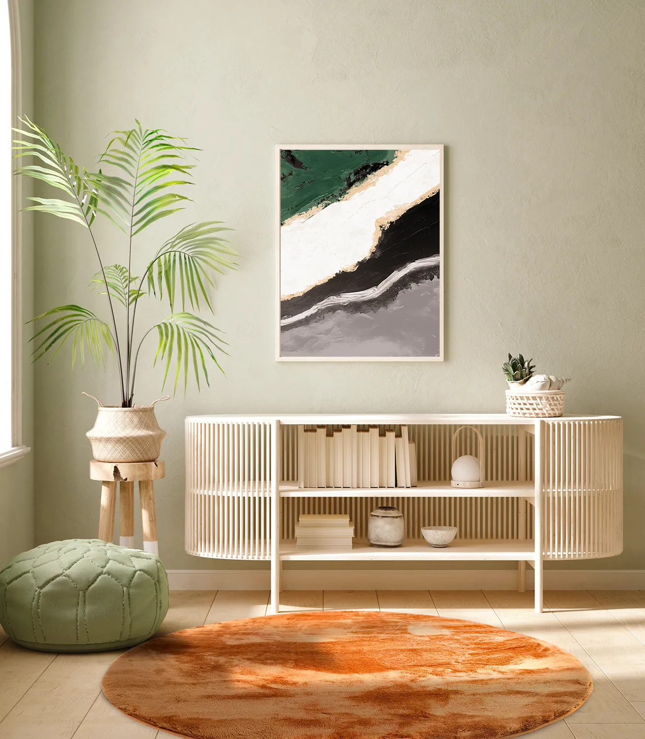 Round rugs - Aranga Super Soft Fur (orange)