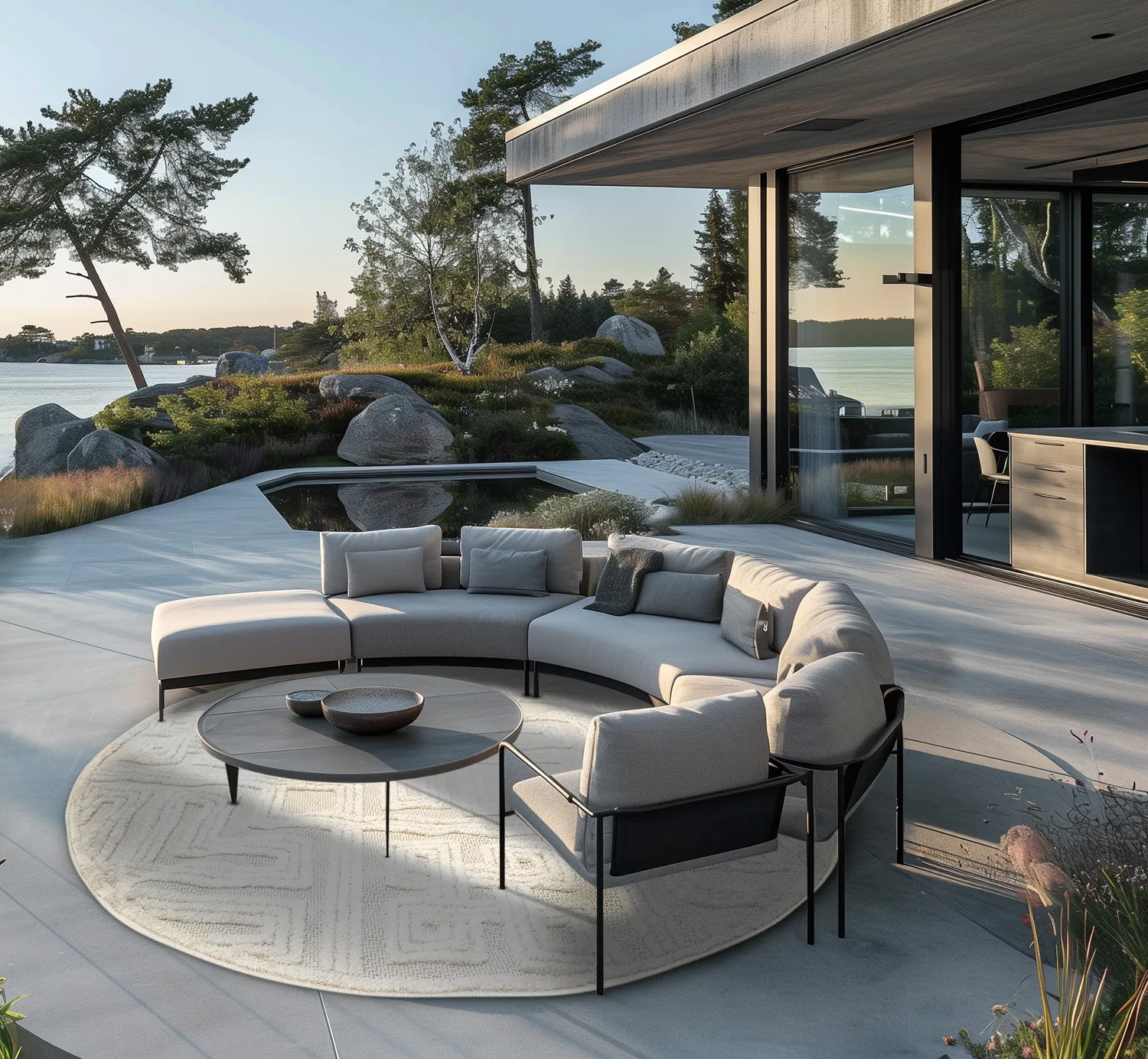Round rug - Indoor/Outdoor Shirley (cream)