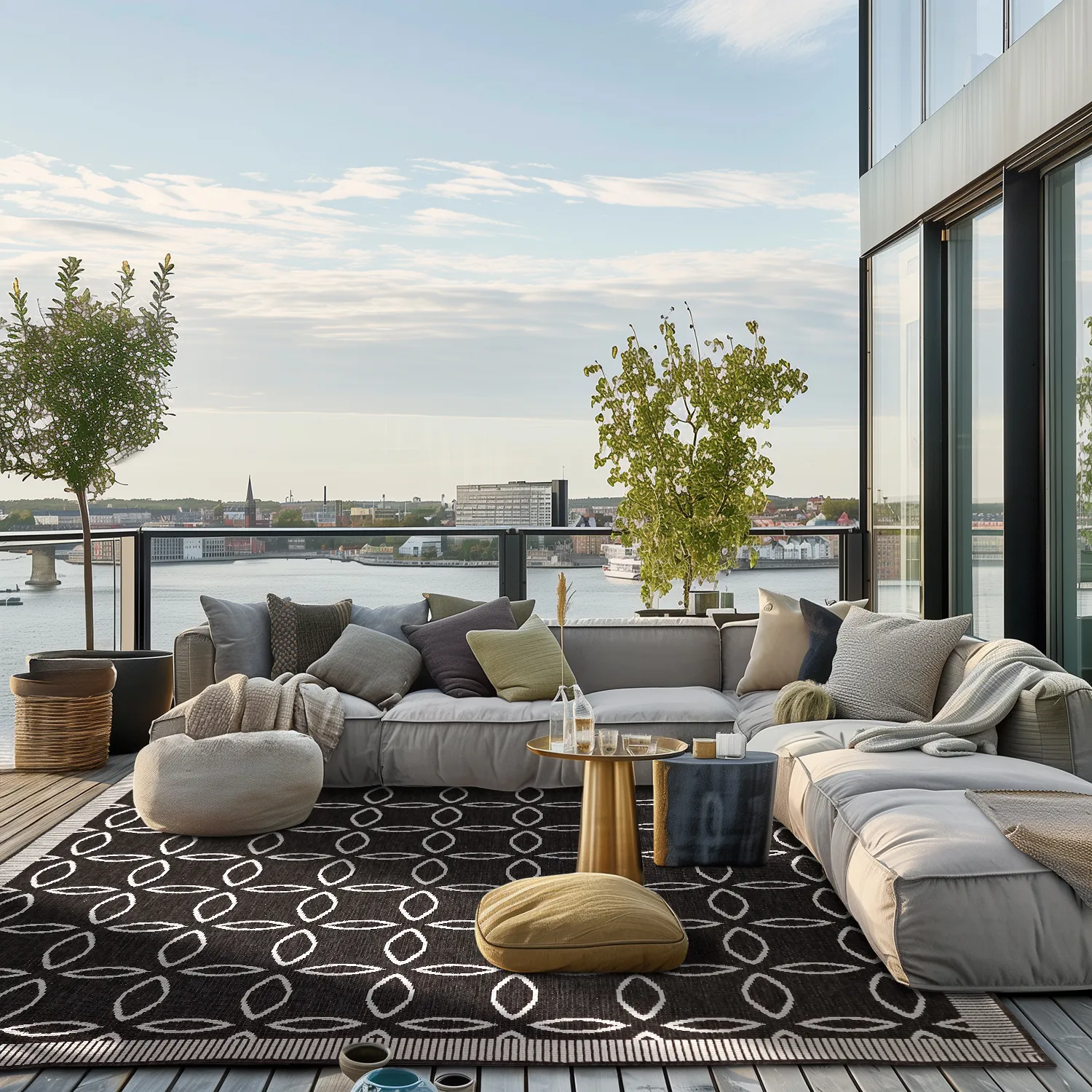 Indoor/Outdoor rug - Dewey (black)