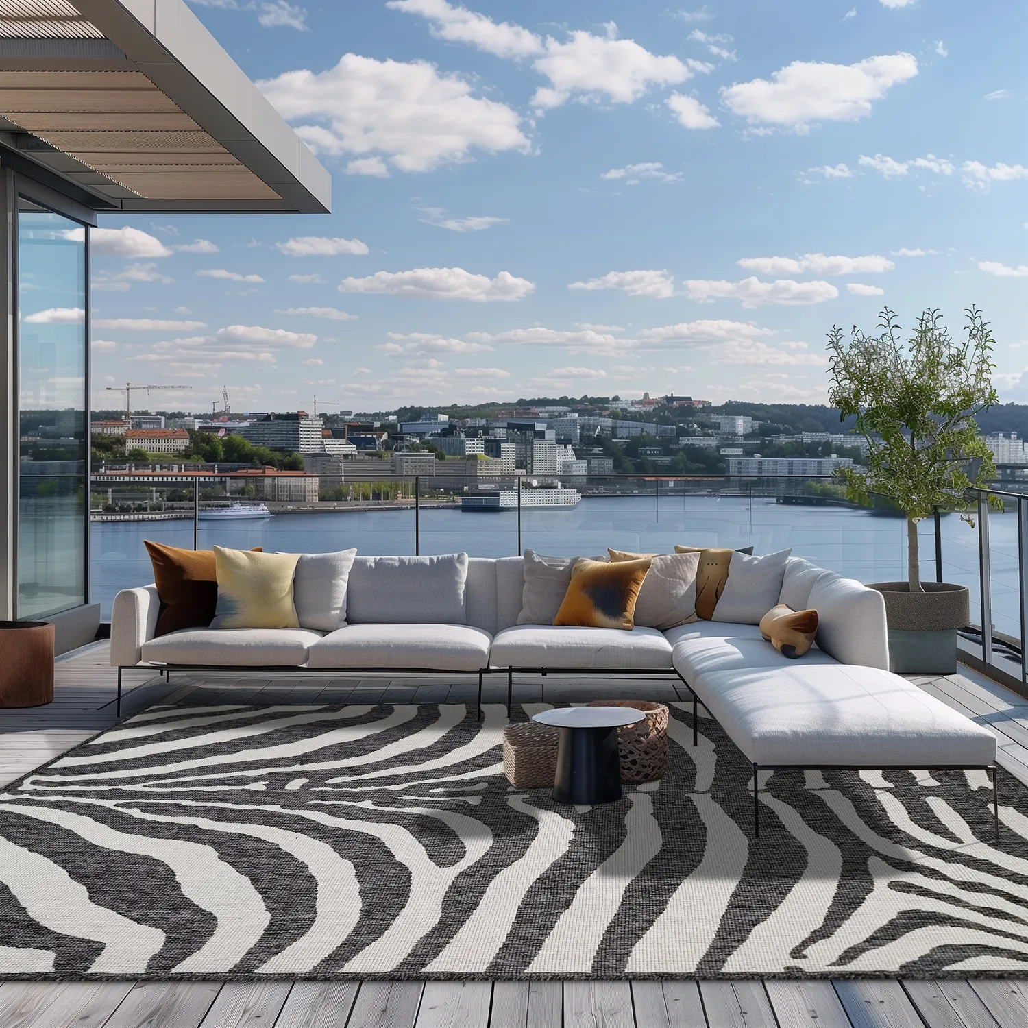 Indoor/Outdoor rug - Winona (black)