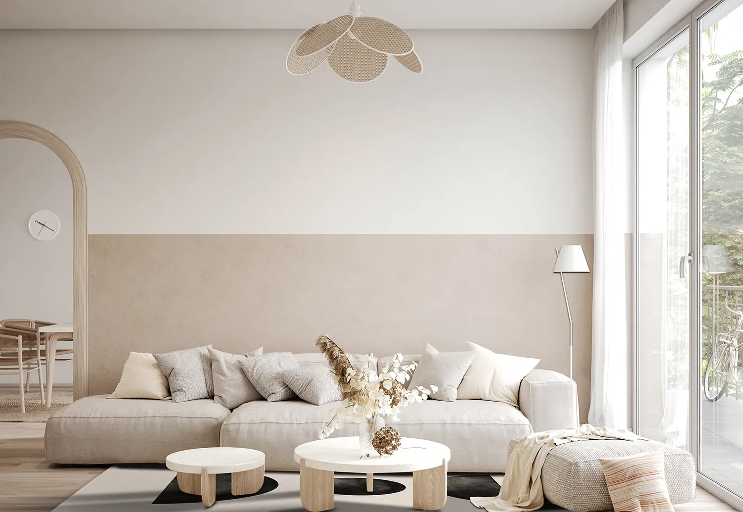 Wilton rug - Valence (beige/black)