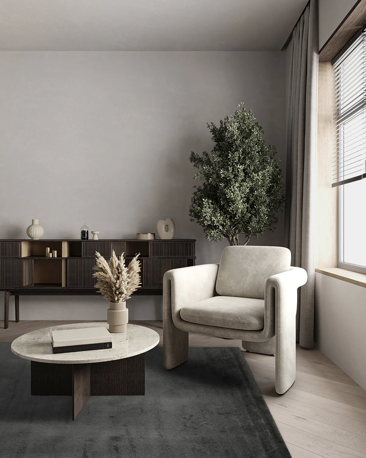 Wilton rug - Vevila (dark grey)