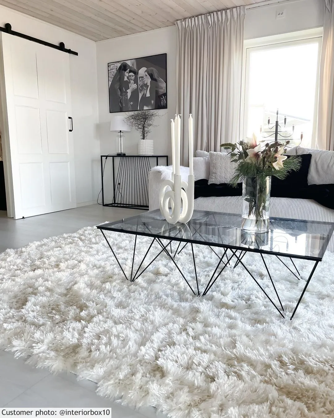 Shaggy rugs - Janjira (white)