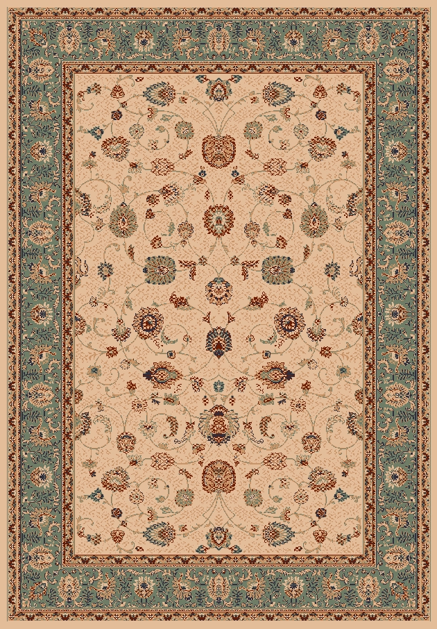 Wilton rug - Angelica (ivory/green)